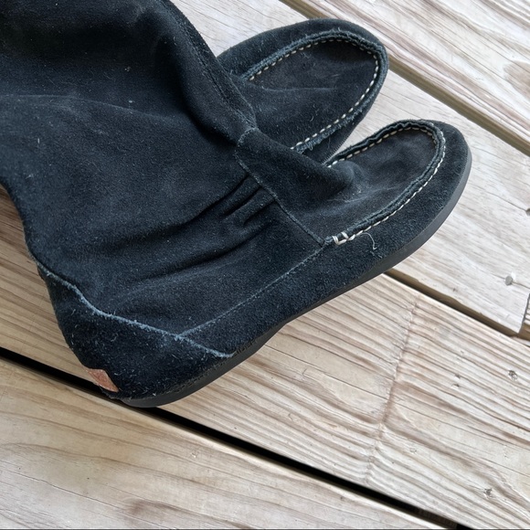 Sperry Longpoint moccasin boots 8 black suede top-sider mocs - Picture 4 of 12